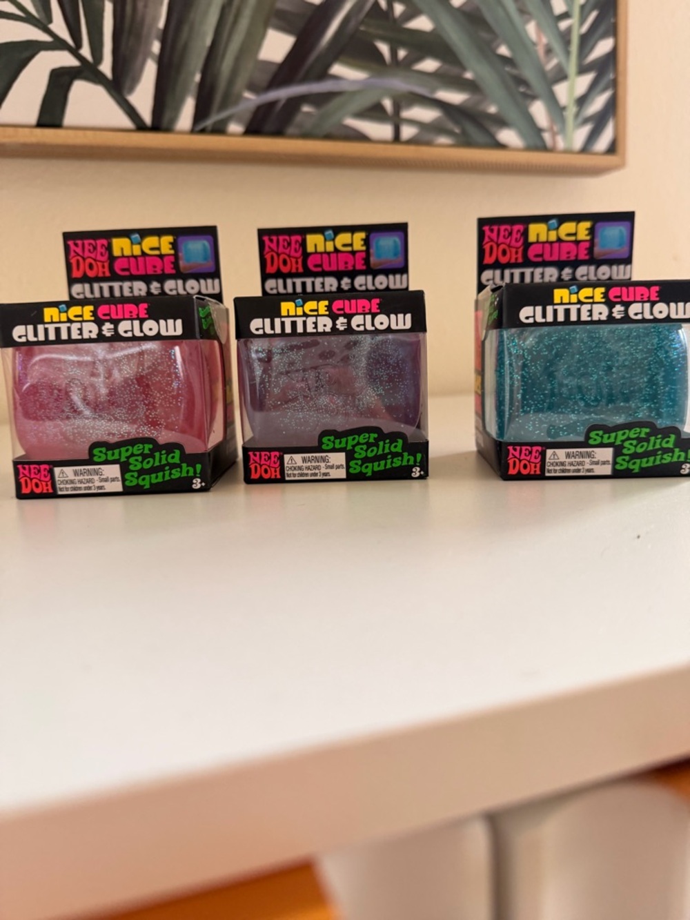 Needoh Nice Cube Glitter & Glow 3 pack